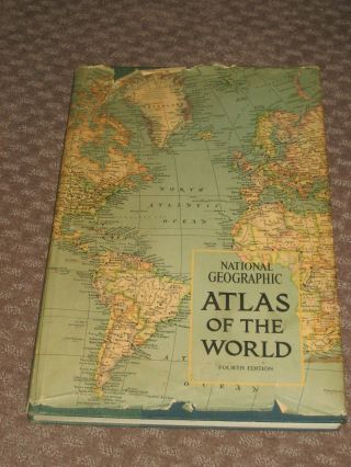 Vintage National Geographic Atlas Of The World 4th Edition 1975 Hardcover