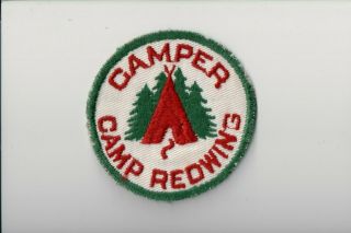 Vintage Boy Scout Firecrafter Camper Camp Redwing Indiana Patch [cm0528]
