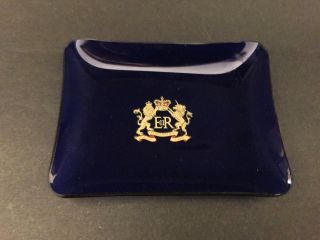 Queen Elizabeth Ii Coat Of Arms 1954 Coronation Commemorative Tray Ashtray Plate
