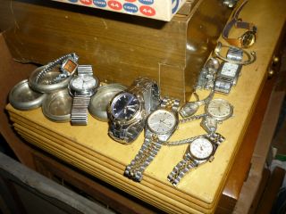 Estate Watchmakers Parts,  Antique Cases,  Watches,  Junk Drawer faces etc.  etc.  etc. 2