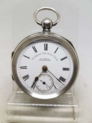 Antique Solid Silver Gents H.  Samuel Manchester Pocket Watch 1899 Re612