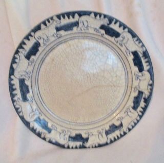 Early Dedham Pottery 8.  5 " Polar Bear Plate By Maude Davenport Special