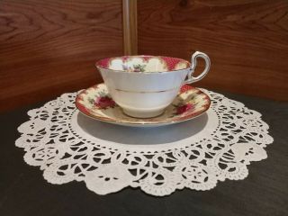 1 Signed Aynsley Fine Bone China Tea Cup/saucer Set Made In England