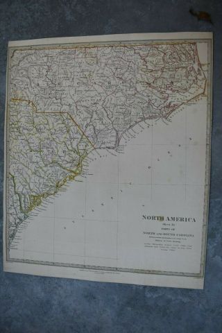1833 Sduk: Map Of North And South Carolina