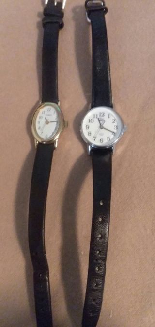 2 Vintage Ladies Timex Watches 1 With Indiglo