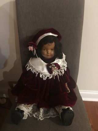 Antique Black Baby Doll Needs To Be Repaired