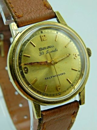 Vintage 1966 Bulova Cal 10coac 30 Jewel Self - Winding " 30 " Wrist Watch Ambassador