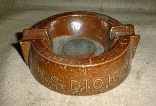 Antique W S Dickey Clay Pottery Ashtray Kansas City 1900 
