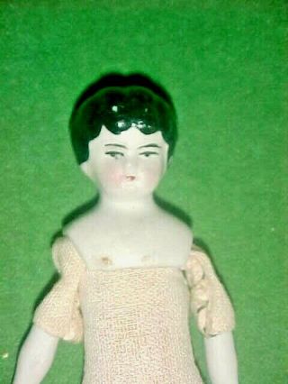 Small Antique German Bisque China Head Doll Cloth Body Germany