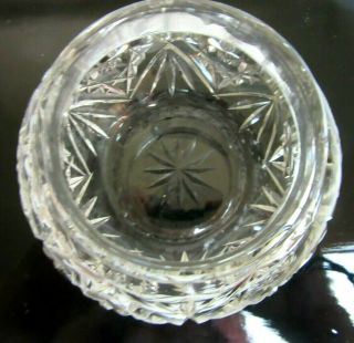 Vintage Crystal Rose Bowl with Silver Mesh Basket 4 1/2 