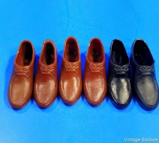 (3) Pair Ken Doll Rubber Shoes Japan Vintage 1960 