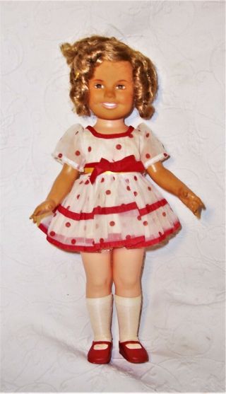 Vintage 1972 Ideal Plastic 16 " Vinyl Plastic Collectible Shirley Temple Doll Euc