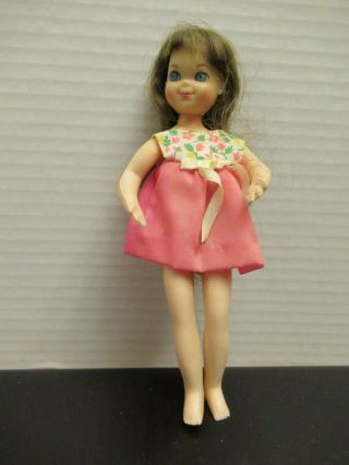 1965 Tutti Vintage Doll,  Mattel,  Clothes,  Brown Hair,  6 " Blue Eyes.