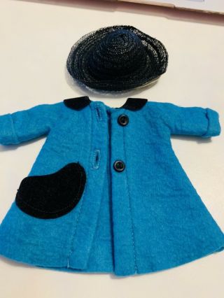 Vintage Betsy Mccall Aqua Felt Coat & Briton Hat 1959