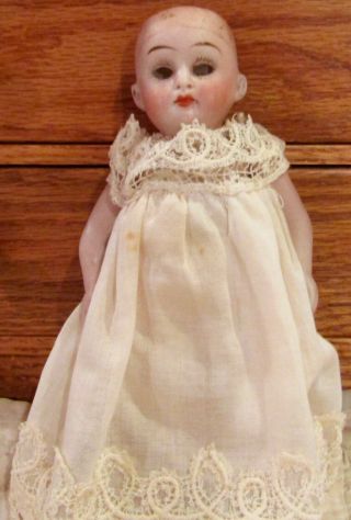 Antique 5 " All Bisque Fully Jointed Kestner Doll W/original Outfit,  Perfect