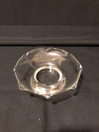 Vintage Small Glass Candy Dish With Sterling Silver Base