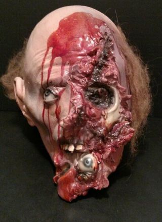 Vintage Distortion Unlimited Latex Mask Halloween Melted Face Monster Zombie T93