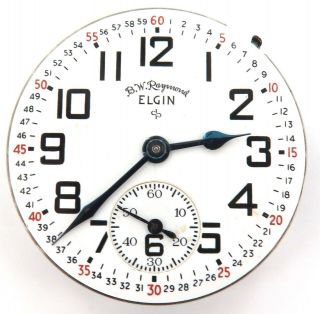 . 1952 Elgin B W Raymond 16s 21j 8 Adjusts Railroad Grade Pocket Watch Movement