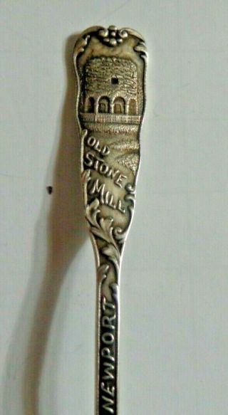 THE OLD STONE MILL NEWPORT RI STERLING SILVER SPOON H.  A.  HEATH & CO Antique 2