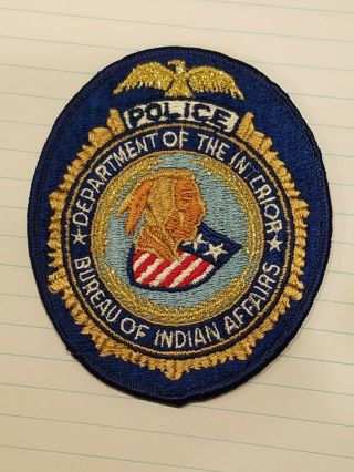 Department Of The Interior Bia Bureau Of Indian Affairs Tribal Police Patch