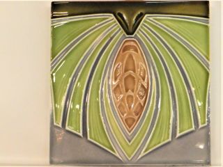 M.  O.  & P.  F.  Art Nouveau Tile,  Circa 1905 - 1910