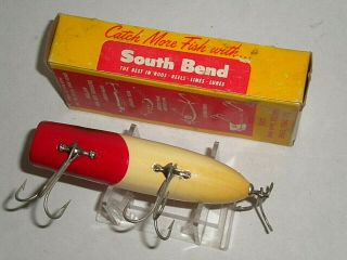 Vintage South Bend Bass - Oreno 973 RW Fishing Lure w/ Box 4