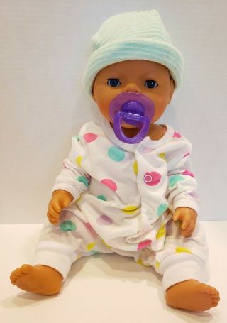 Zapf Creation Baby Doll Drink And Wet 14 " Hard Vinyl Baby Doll D - 96472 Boy/girl