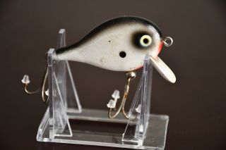 (e) Vintage Doll Top Secret Fishing Lure White Black Pre Owned Crankbait