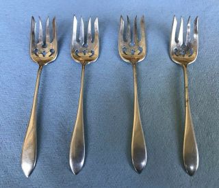 4 Vintage Gorham Sterling Silver Pickle Forks In