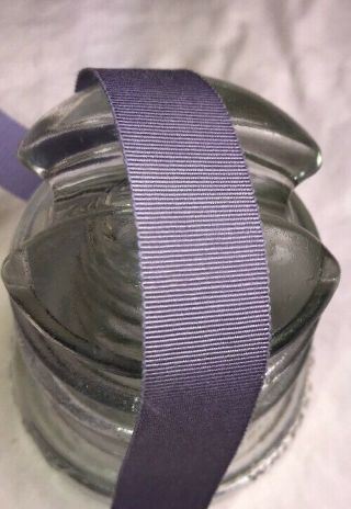 10 Yard Spool 7/8 " Vintage Silk Cotton Purple Petersham Grosgrain Ribbon Hat