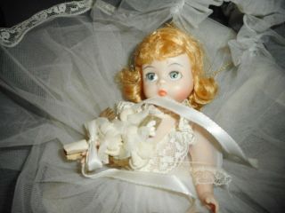 Vintage Madame Alexander Doll 8 " Bride 435 1975 Marked Alex No Box
