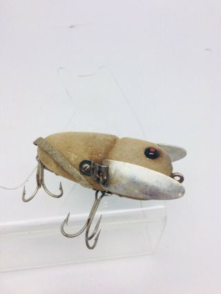 Vintage Tough Heddon Crazy Crawler Fishing Lure 2120 Mouse Marked 2nd