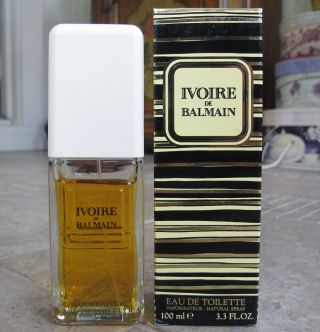 Vintage Ivoire De Balmain Perfume 3.  3 Oz Eau De Toilette Spray 75 Full
