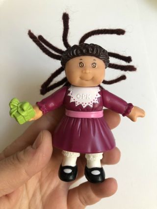 Vintage Cabbage Patch Kid Pvc Action Figure Doll Purple