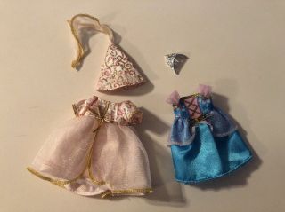 Barbie Kelly Chelsie Princess Dresses W/ Hat & Tiara Crown