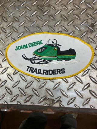 John Deere Trailriders Snowmobile Patch Vintage