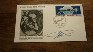 Russian Cosmonaut Yuri Romanenko Hand Signed Soyuz Space Cover