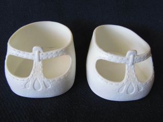 Vintage Cpk Cabbage Patch Kids Doll Shoes Pair Pmi Hong Kong White