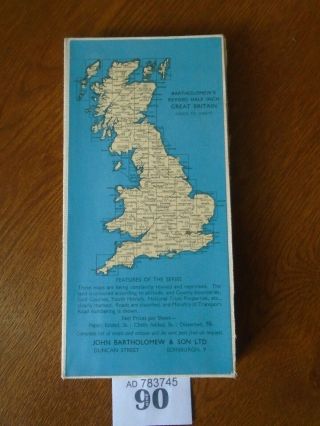 No.  34 ENGLISH LAKES / Lake District - Vintage Bartholomews Map - Half Inch CLOTH 2