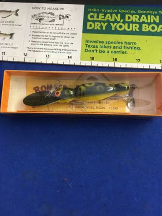 Vintage Bomber Waterdog Wooden Fishing Lure In The Box Sweet 71 - C