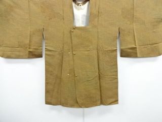 Vintage Japanese Kimono,  Michiyuki Coat,  Craft Material,  From Japan,  Grid