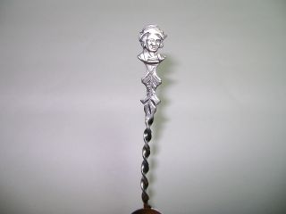 Antique Sterling Silver Souvenir Chicago World ' s Fair 1893 Twisted Handle Spoon 2