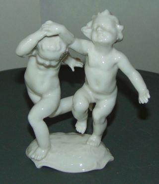 Antique Hutschenreuther Figurine Dancing Cherubs Tutter Putti 1