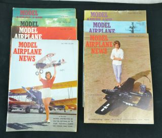 7 Model Airplane News 1963 Miss America Uss Lexington P - 61 Neiuport 27 And More