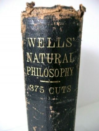 Antique 1857/1873 Wells Natural Philosophy 375 Cuts Science Magnetism Gravity