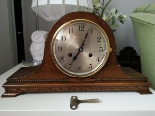 Napolean Hat Vintage Chiming Mantel Clock Circa 1940