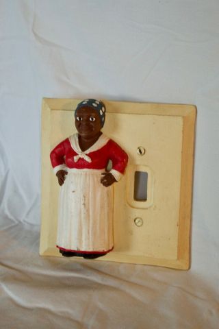 Aunt Jemima Kitchen Decoration Vintage Wooden Light Switch Cover Plate/ Screws