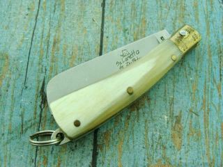 Vintage French Corsica Tigus Horn Folding Clasp Rope Pocket Knife Knives Tools