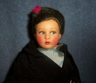 11 " Vintage Italian Made Doll Lady Playing Guitar Attached Italy Tag