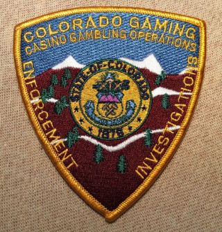 Co State Of Colorado Gaming Enforcement Patch